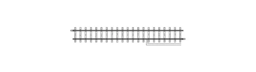 H0m Anschlussgleis 162,3 mm