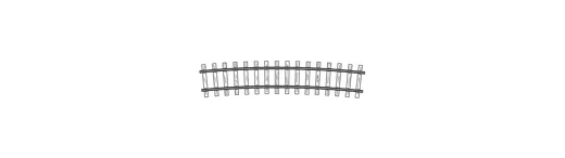 H0m Code70, gebogenes Gleis, R 520 mm, 12°, VPE 12 Stck.