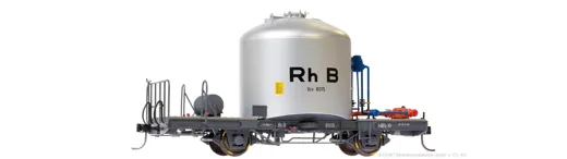 RhB Uce 8015 'RhB' Zementsilowagen mit Verrohrung