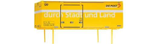 Postcontainer 120 'durch Stadt und Land' , RhB