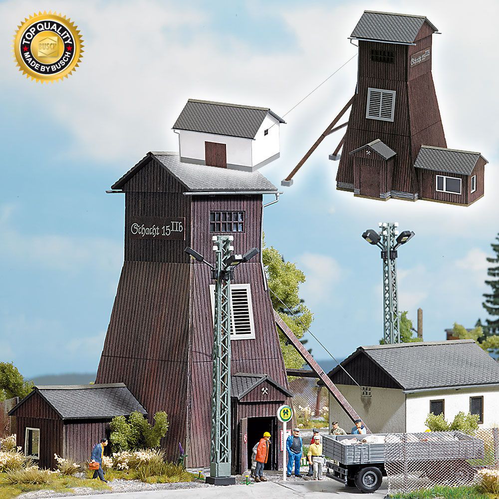 Busch 1476 Förderturm »Schlema« World of Trains Modelleisenbahn Shop
