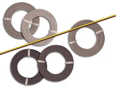 Flachbandkabel, 2-farbig braun/gelb