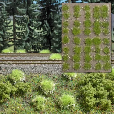 Grasbüschel mit Steinen Frühling