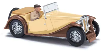 MG Midget TC, Cabrio mit Fahrerfigur