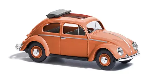 H0 VW Käfer Ovalfenster mit Schiebedach, korallenrot