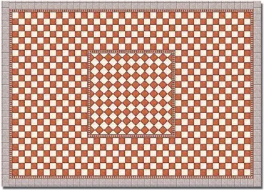 2 Dekoplatten »Gefliester Platz (Antik)«