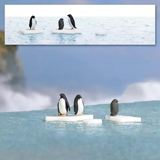 Action Set: Pinguine auf Eisschollen