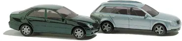 Audi A4 Avant und Mercedes-Benz C-Klasse, metallic