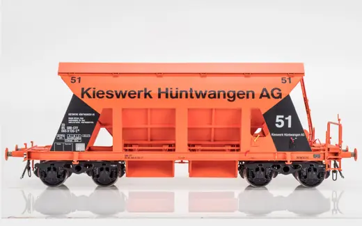 4-achsiger Kieswagen Hüntwagen, orange, Privat