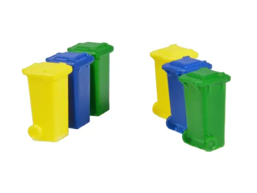 Container 100 l. -Grün, Blau und Gelb- (6 St.)
