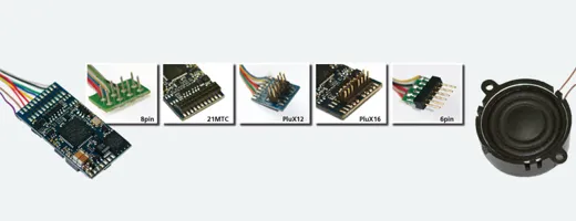 LokSound V4.0 M4 "Universalgeräusch zum Selbstprogrammieren", NEM658 (PluX16), Spurweite 0, H0