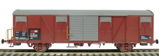 SBB Gbs Güterwagen mit kleinem SBB Emblem, geripptem Dach und Türen mit Sicken Epoche VI