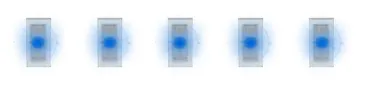5 SMD-LEDs, blau