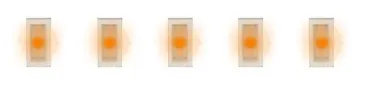 5 SMD-LEDs, orange