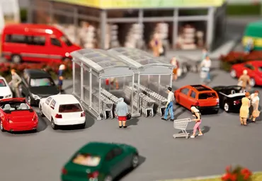 Moderner Einkaufswagen-Unterstand