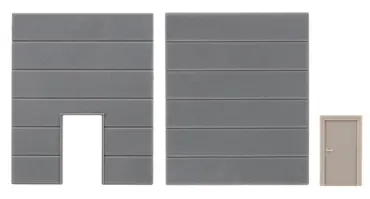 1 Geschlossenes Wandelement, 1 Wandelement mit Tür, Goldbeck