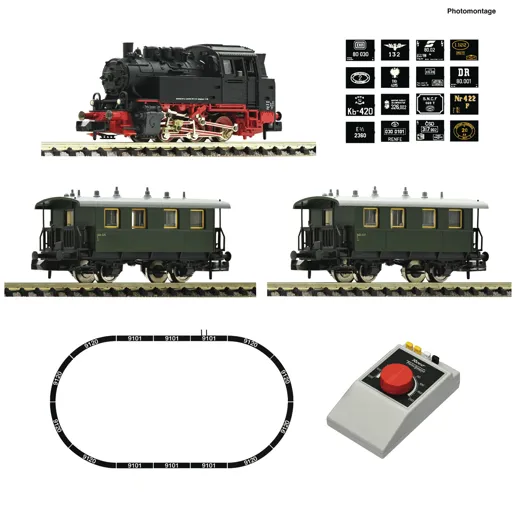 Analog Start Set: Dampflokomotive BR 80 mit Personenzug