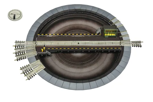 Drehscheibe mit elektrischem Antrieb für das Mittelleiter-Wechselstromsystem