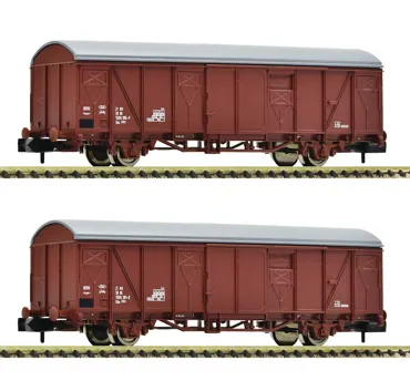 2-tlg. Set: Gedeckte Güterwagen, DR