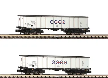 2-tlg. Set: Offene Güterwagen, Ecco Rail, Privatbahn
