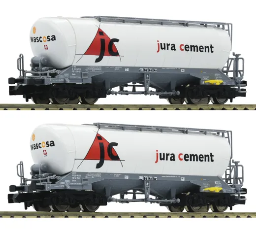 2-tlg. Set Silowagen Bauart Uacns 932, Jura Cement/Wascosa, Privatbahn