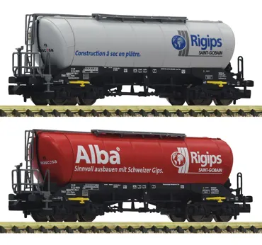 2-tlg. Set: Silowagen, Rigips/Wascosa, Privatbahn