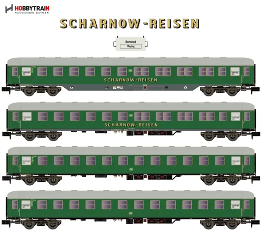 4tlg. SCHARNOW Set 1 DB Ep.IIIb 2xBcm54/Bcm53-60/Bcm54-60