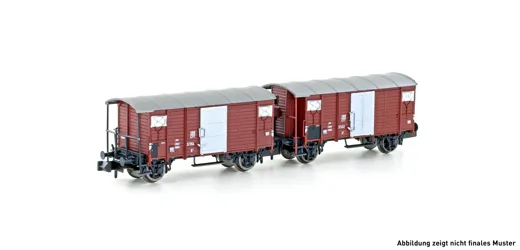 2er Set gedeckte Güterwagen K2 SBB, Ep.III