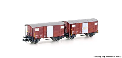2er Set gedeckte Güterwagen K2 SBB, Ep.IV