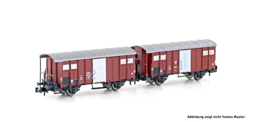 2er Set gedeckte Güterwagen K3 SBB, Ep.III