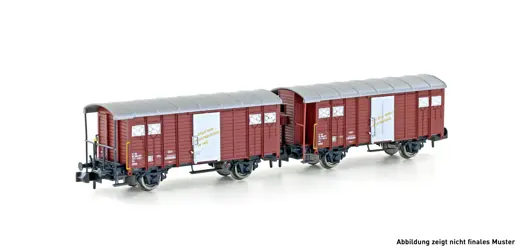 2er Set gedeckte Güterwagen K3 SBB, Ep.IV