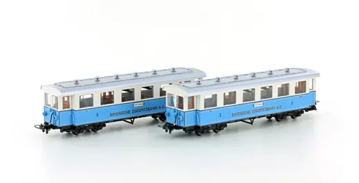 Zugspitzbahn 2 Wagen H0m / 12mm