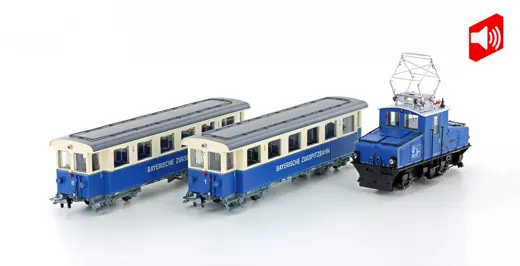 Zugspitzbahn Tal-Lok mit 2 Personenwagen, Ep.V, H0, Sound