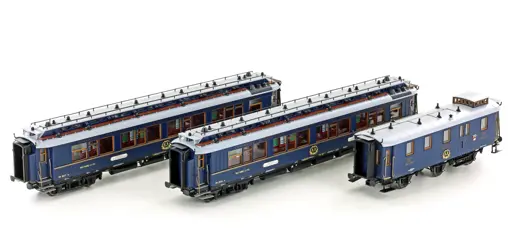 3er Set Personenwagen CIWL, Ep.II, blau, Set 1
