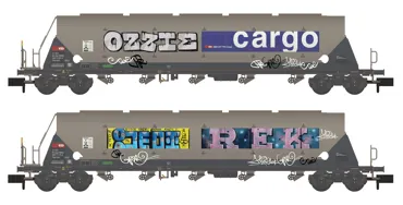 SBB-C 2 Silowagen Taggnpps, gealtert und mit Graffiti, Ep. VI