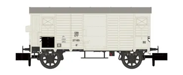 SBB gedeckter Güterwagen, weiss, Ep. III