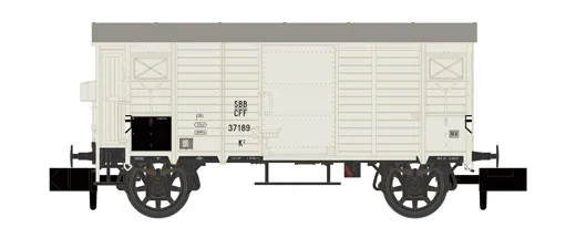 SBB gedeckter Güterwagen, weiss, Ep. III