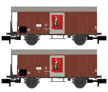 SBB 2 gedeckte Güterwagen K3 Zirkus Knie