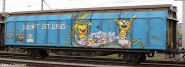SBB Schiebewandwagen Hbbillns Graffiti Zukunft ist Luxus, Ep. V