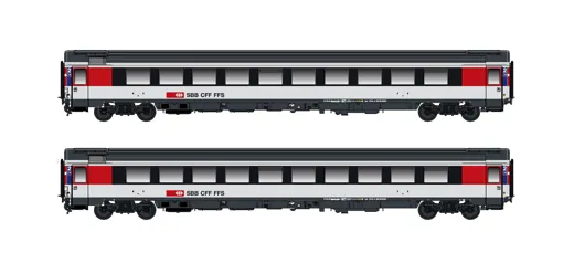 SBB 2er Set Personenwagen Bpm, 2.Kl. (UIC Z1), Ep.