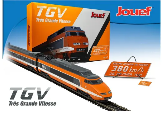 Set SNCF 4-teil Set TGV Sud-Est Weltrekord 380km/h + 3 Wagen