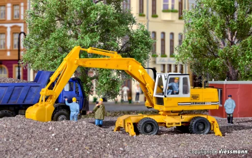 11264 H0 LIEBHERR Mobilbagger A922 mit Anbaugeräten