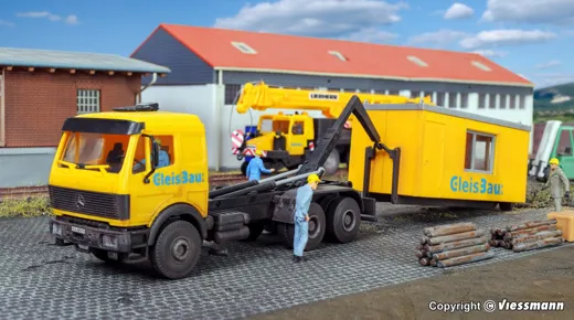 16310 H0 MB LP Wechsellader mit GleisBau Bürocontainer