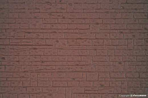 34119 H0 Mauerplatte mit Abdecksteinen gross, L ca. 20 x B 12 cm