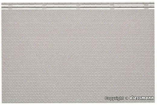 36910 N/Z Mauerplatte regelmässig, mit Abdecksteinen, L 10 x B 15 cm