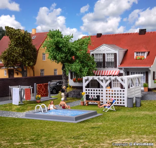 H0 Deko-Set Garten u. Terrass