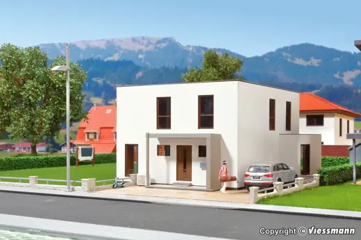 38339 H0 Kubushaus Lina mit Terrasse - Polyplate Bausatz