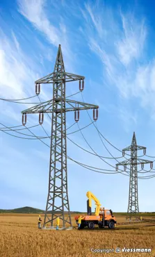 H0 Deko-Set Strommasten, 4 St