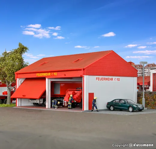 H0 Kleine Feuerwehrgarage