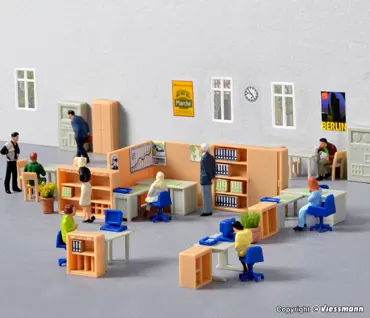 H0 Deko-Set Bueromoebel